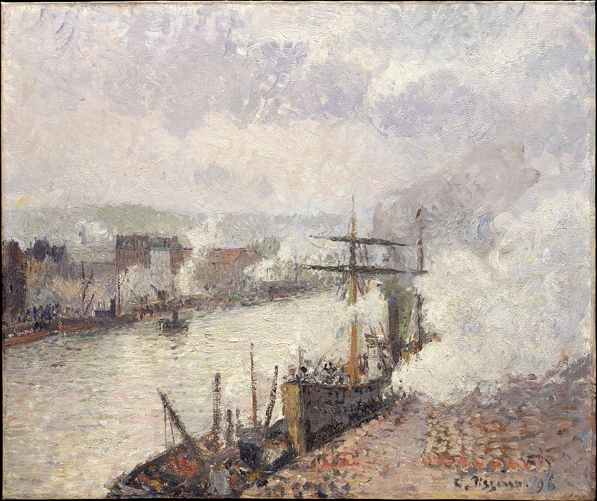 Battelli a vapore nel porto di Rouen - Metropolitan Museum of Art, New York